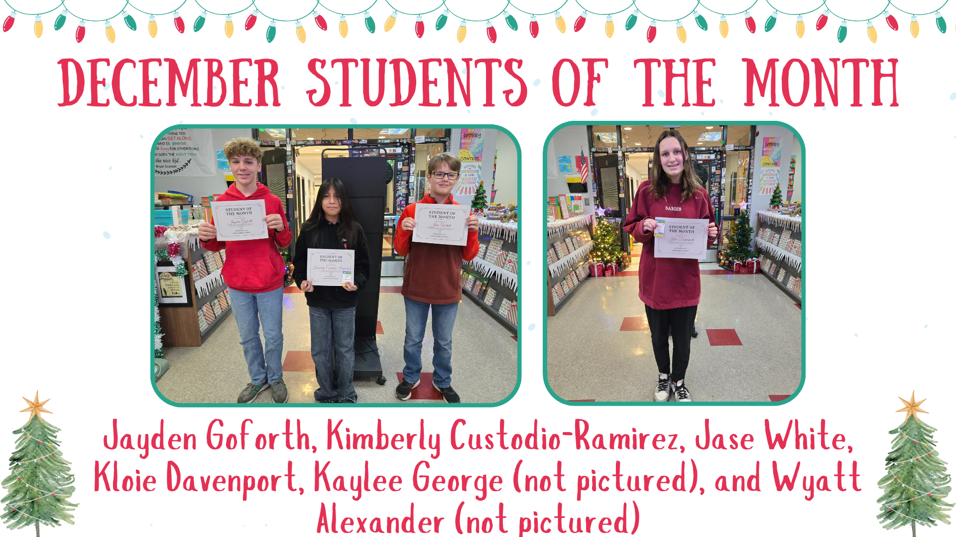 December Students of the Month